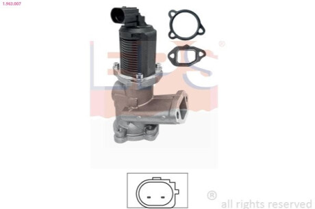 Клапан EGR FIAT 1.3JTD 04- EPS 1.963.007