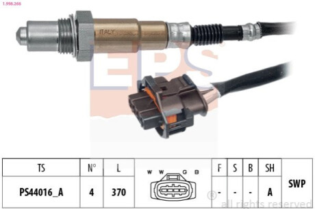 Лямбда-зонд CAPTIVA (C100, C140) 3.2 4WD 06-, ASTRA H 1.6 07-10, CORSA D 1.6 07-14 EPS 1998266