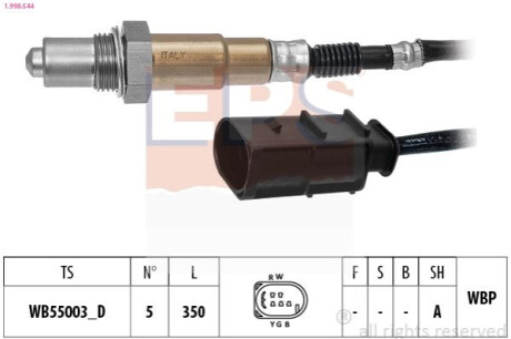 Лямбда-зонд G-CLASS (W463) G 350 CDI 11-15, M-CLASS (W164) ML 280 CDI 4-matic 05-09 EPS 1998544