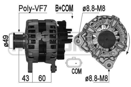 ALTERNATOR SZT ERA 209292A