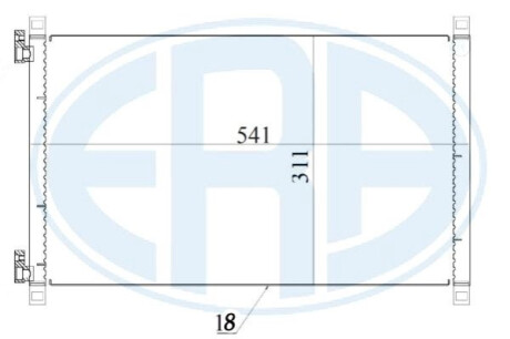 Радіатор кондиціонера ERA 667170