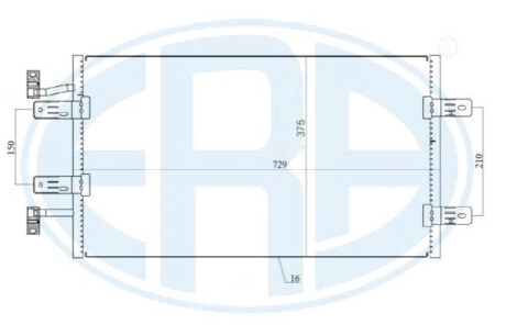 Радіатор кондиціонера ERA 667174