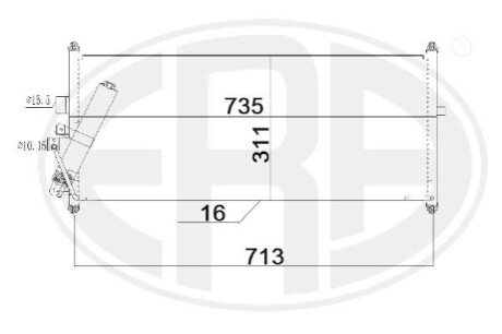 Радіатор кондиціонера ERA 667184