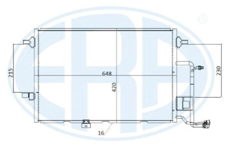 Радіатор кондиціонера Audi A6 2.5 TDI 97-05 ERA 667217 (фото 1)