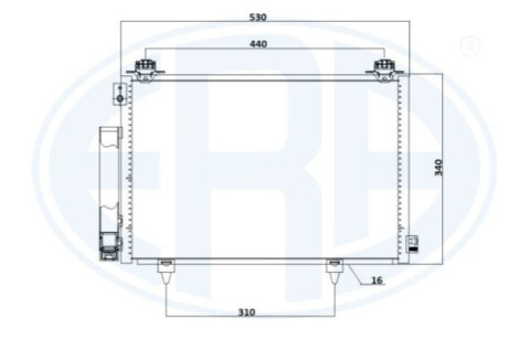 Радіатор кондиціонера ERA 667258