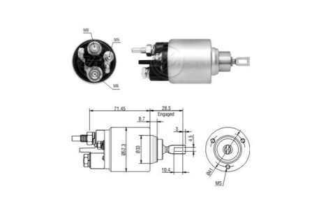 Втягуюче реле стартера ERA ZM1379