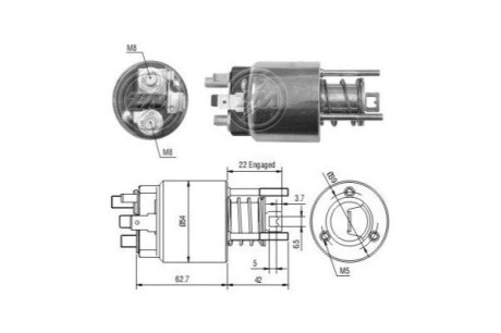 Втягуюче реле стартера ERA ZM1395