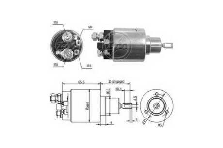 Тяговое реле, стартер ERA ZM1474