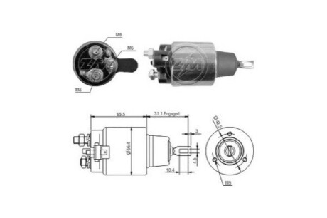 Тяговое реле, стартер ERA ZM1477