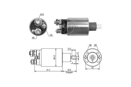 Втягуюче реле стартера ERA ZM1485