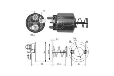 Тяговое реле, стартер ERA ZM1492