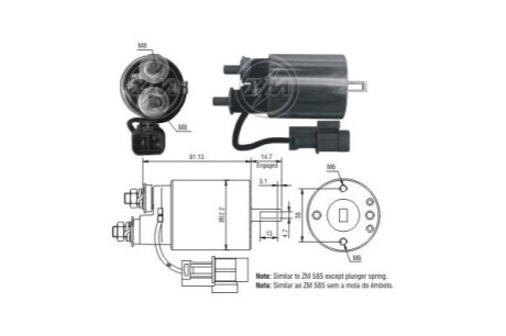 Втягуюче реле стартера ERA ZM1585