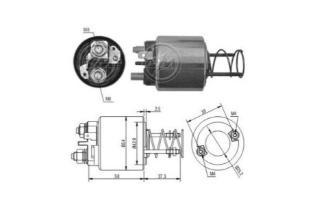 Втягивающее реле стартера ERA ZM1594