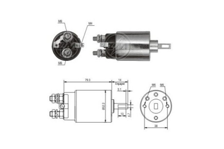 Втягуюче реле стартера ERA ZM1689