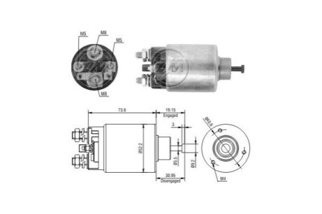 Втягуюче реле стартера ERA ZM1860