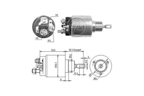 Втягуюче реле стартера ERA ZM2473