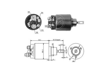 Тяговое реле, стартер ERA ZM2571