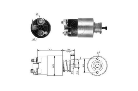 Втягуюче реле стартера ERA ZM3391