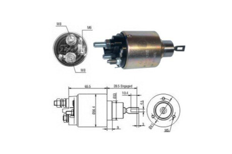 Втягуюче реле стартера ERA ZM3479