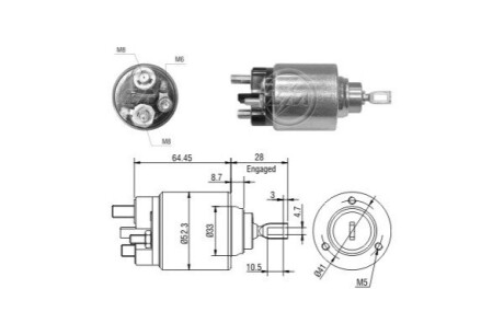 Втягуюче реле стартера ERA ZM371