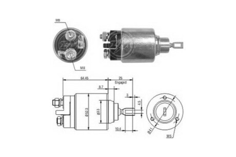 Реле втягивающее ERA ZM372