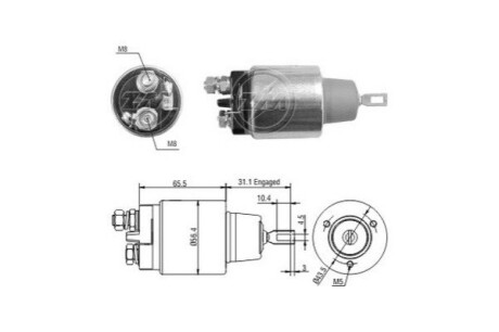 Тяговое реле, стартер ERA ZM3773