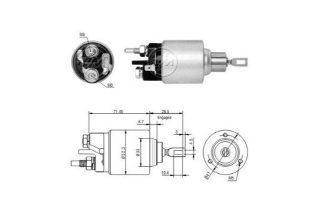 Втягуюче реле стартера ERA ZM379