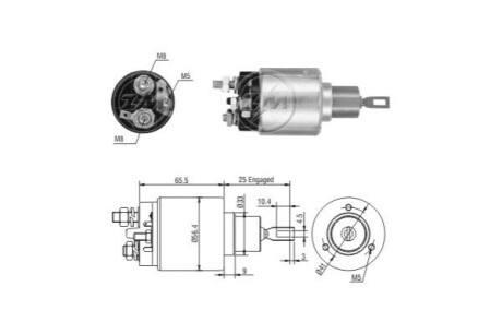 Втягуюче реле стартера ERA ZM3973