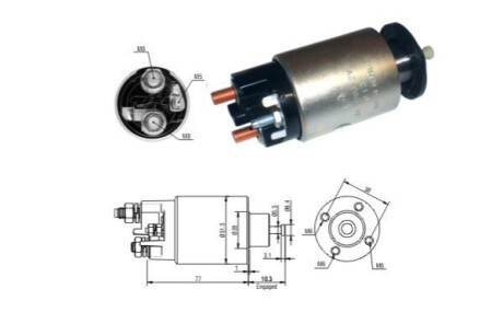 Втягуюче реле стартера ERA ZM3993