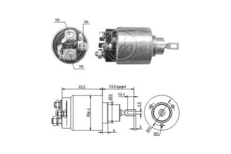 Втягивающее реле стартера ERA ZM4473