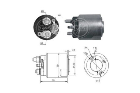 Втягуюче реле стартера ERA ZM494