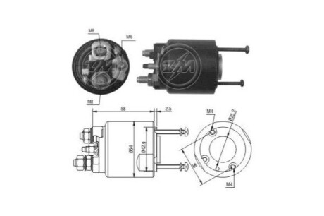 Втягуюче реле стартера ERA ZM495