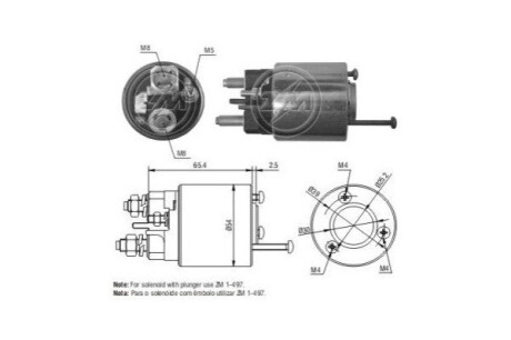 Реле втягивающее ERA ZM497