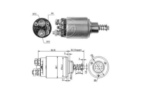 Втягивающее реле стартера ERA ZM538