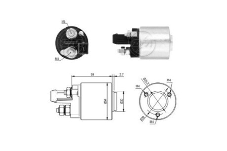 Тяговое реле, стартер ERA ZM5492