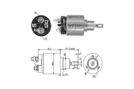 Втягуюче реле стартера ERA ZM574