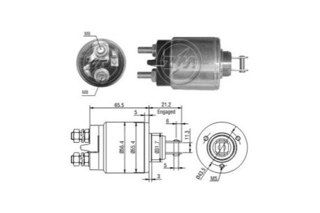 Втягуюче реле стартера ERA ZM579