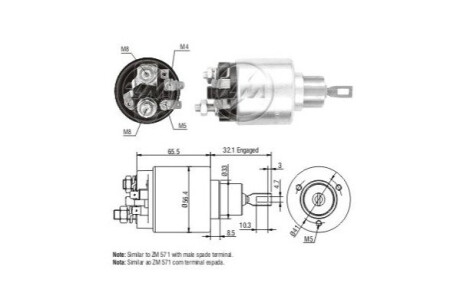 Тяговое реле, стартер ERA ZM580