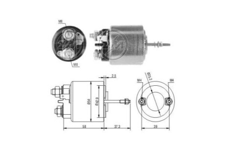 Втягивающее реле стартера ERA ZM595