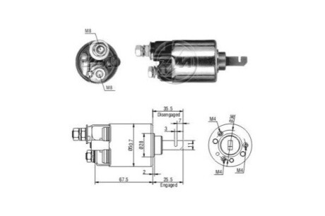 Втягуюче реле стартера ERA ZM606