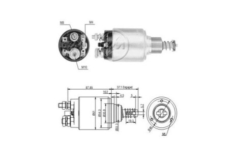 Втягуюче реле стартера ERA ZM640