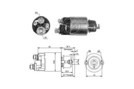 Втягуюче реле стартера ERA ZM702