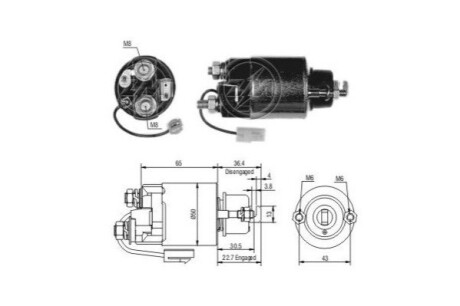 Втягуюче реле стартера ERA ZM704