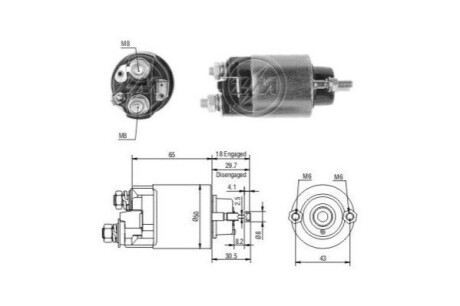 Втягуюче реле стартера ERA ZM707