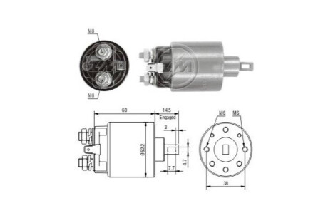 Втягуюче реле стартера ERA ZM710