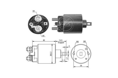 Втягуюче реле стартера ERA ZM716