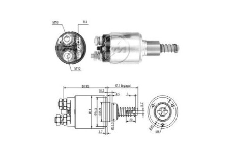 Втягуюче реле стартера ERA ZM732