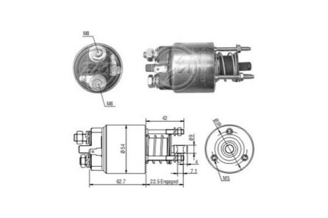 Тяговое реле, стартер ERA ZM7395