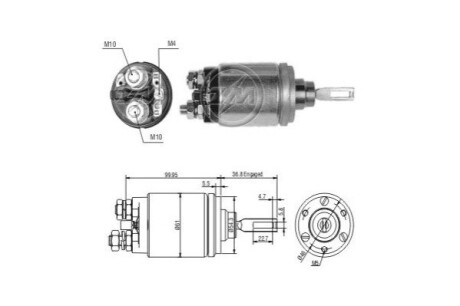 Втягуюче реле стартера ERA ZM742