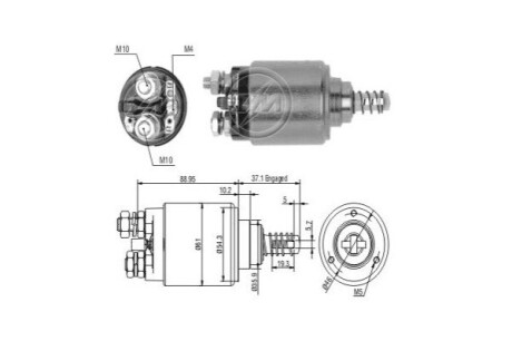 Втягуюче реле стартера ERA ZM743